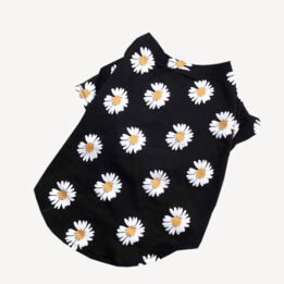 Newest Custom Print Logo Small Daisies Pet T-shirt Luxury Dog Clothes www.cattoyfactory.com