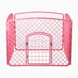 Custom outdoor pp plastic 4 panels portable pet carrier playpens indoor small puppy cage fence cat dog playpen for dogs www.cattoyfactory.com