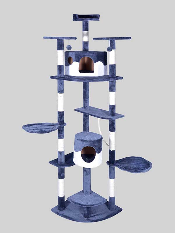 OEM Wholesale High Quality Pet Manufacturer Stock Luxury Cat Tower Cat Scratcher Tree 06-0002 www.cattoyfactory.com
