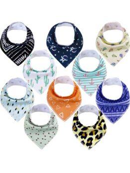 Autumn and winter baby drool napkin triangle napkin cotton printed baby eating bib baby products 118-37009 www.cattoyfactory.com
