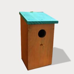 Wooden bird house,nest and cage size 12x 12x 23cm 06-0008 www.cattoyfactory.com