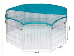 Wire Pet Playpen with waterproof polyester cloth 8 panels size 63x 60cm 06-0114 www.cattoyfactory.com