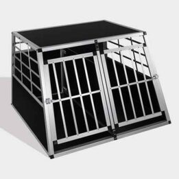 Aluminum Dog cage size 104cm Large Double Door Dog cage 65a 06-0775 www.cattoyfactory.com