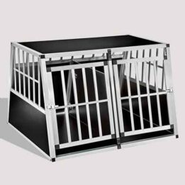 Aluminum Dog cage Large Double Door Dog cage 75a 104 06-0777 www.cattoyfactory.com