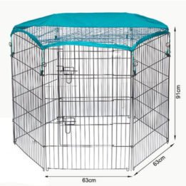 Outdoor Wire Pet Playpen with Waterproof Cloth Folable Metal Dog Playpen 63x 91cm 06-0116 www.cattoyfactory.com