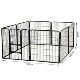 80cm Large Custom Pet Wire Playpen Outdoor Dog Kennel Metal Dog Fence 06-0125 www.cattoyfactory.com