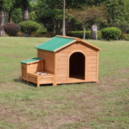 Novelty Custom Made Big Dog Wooden House Outdoor Cage www.cattoyfactory.com