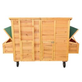 Large Outdoor Wooden Chicken Cage Two Egg Cages Pet Coop Wooden Chicken House www.cattoyfactory.com