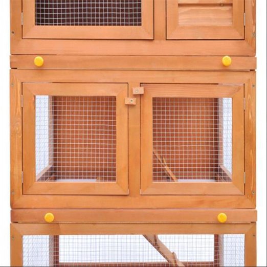 Wholesale OEM Two Layers Wooden Rabbit Cage Outdoor Pet House Large House for Rabbits