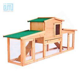 GMT60005 China Pet Factory Hot Sale Luxury Outdoor Wooden Green Paint Cheap Big Rabbit Cage www.cattoyfactory.com