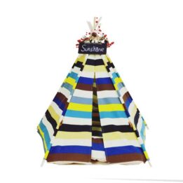 Dog Cat Teepee: Luxury Foldable Cotton Fabric Tent For Pets 06-0940 www.cattoyfactory.com