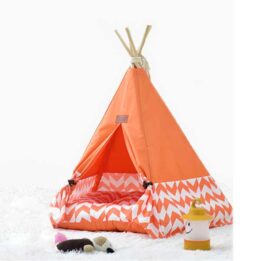 Tent Pet Travel: Cheap Dog Folding Tent Wave Stitching Cotton Canvas House 06-0942 www.cattoyfactory.com