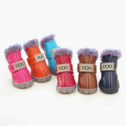 Pet Plus Velvet Puppy Shoes Warm Foot Covers Ugg Bootss www.cattoyfactory.com