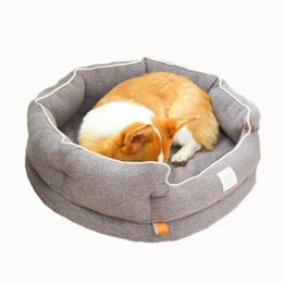 Winter Warm Washable Circular Dog Bed Sponge Comfy Sleeping Pet Bed www.cattoyfactory.com
