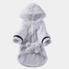 Hotel-style Soft Absorbent 100% Microfiber Pet Dog Bathrobe Albornoz Perro www.cattoyfactory.com