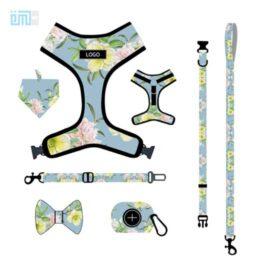Pet harness factory new dog leash vest-style printed dog harness set small and medium-sized dog leash 109-0014 www.cattoyfactory.com