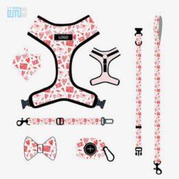 Pet harness factory new dog leash vest-style printed dog harness set small and medium-sized dog leash 109-0017 www.cattoyfactory.com