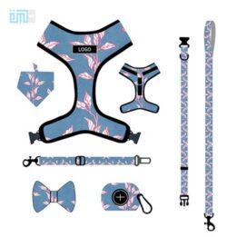 Pet harness factory new dog leash vest-style printed dog harness set small and medium-sized dog leash 109-0019 www.cattoyfactory.com