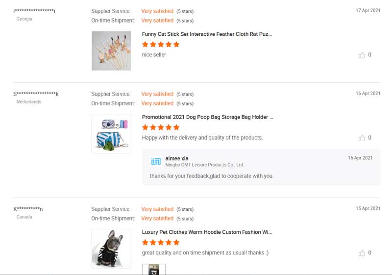 Pet buyer praise & response from customers｜Ratings & Reviews