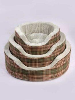 Coral velvet striped plaid simple wind upscale comfortable dog kennel sofa nest pet supplies106-33008 www.cattoyfactory.com