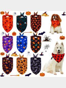 Halloween pet drool towel cat and dog scarf triangle towel pet supplies 118-37017 www.cattoyfactory.com