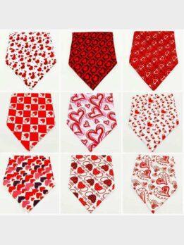Valentine's Day dog cat love dress up bib polyester triangle scarf