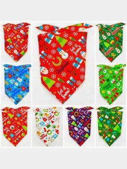 Wholesale christmas pet drool scarf cat dog scarf triangle scarf