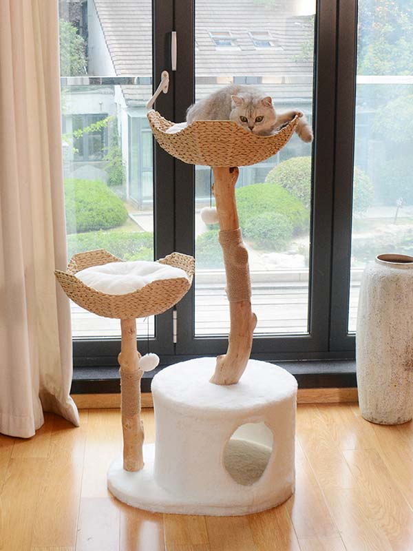 OEM natural trunk cat scratching post sisal wool cat tree 105-44001