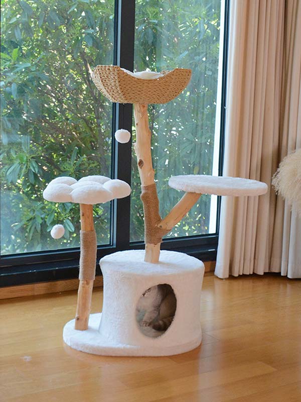 OEM natural trunk cat scratching post sisal wool cat tree 105-44004