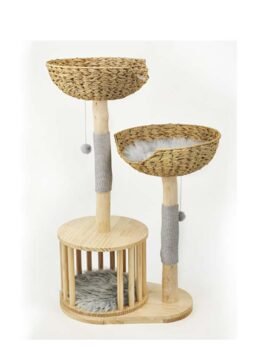 OEM natural trunk cat scratching post sisal wool cat tree 105-44009