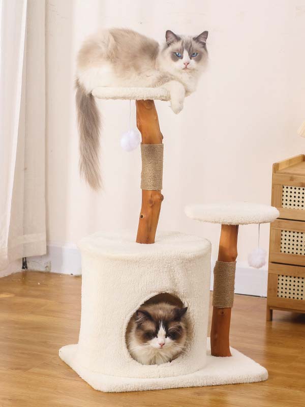 OEM natural trunk cat scratching post sisal wool cat tree 105-44020