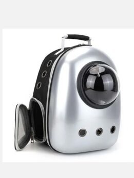 Star Silver Upgraded Side Opening Pet Cat Backpack 103-45012 www.cattoyfactory.com