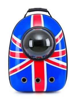 Union Jack Upgraded Side Opening Pet Cat Backpack 103-45023 www.cattoyfactory.com