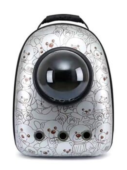 Silver Bear Upgraded Side-Opening Pet Cat Backpack 103-45024 www.cattoyfactory.com