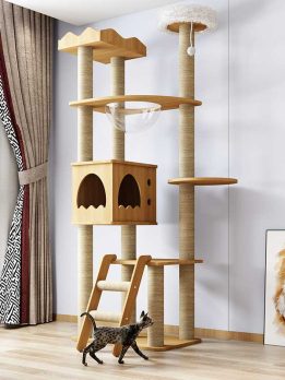 Cat Tower Tree 170CM 66.98 IN MDF Board with 6.5cm Pillar