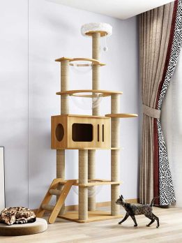 Cat Climbing Tree 175CM 68.95 IN MDF Board with 6.5cm Pillar