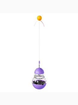 Treasure Gourd Cat Teaser Toy with Adjustable Dispenser, Light-Up Ball & Spring 112-251002