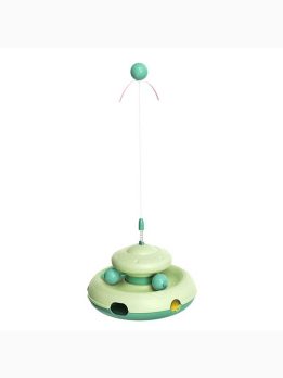 Wholesale 5-in-1 Cat Toy Treasure Box: Track Ball, Feather Teaser & Treat Dispenser