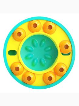 Interactive Cat Feeding Puzzle Toy with Rotating Food Dispenser