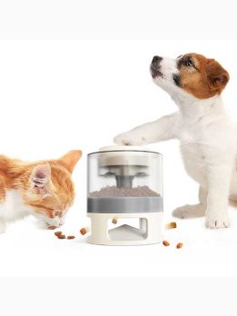 Interactive Slow Feeder Bowl for Dogs & Cats with Snack Dispenser, Puzzle Toy
